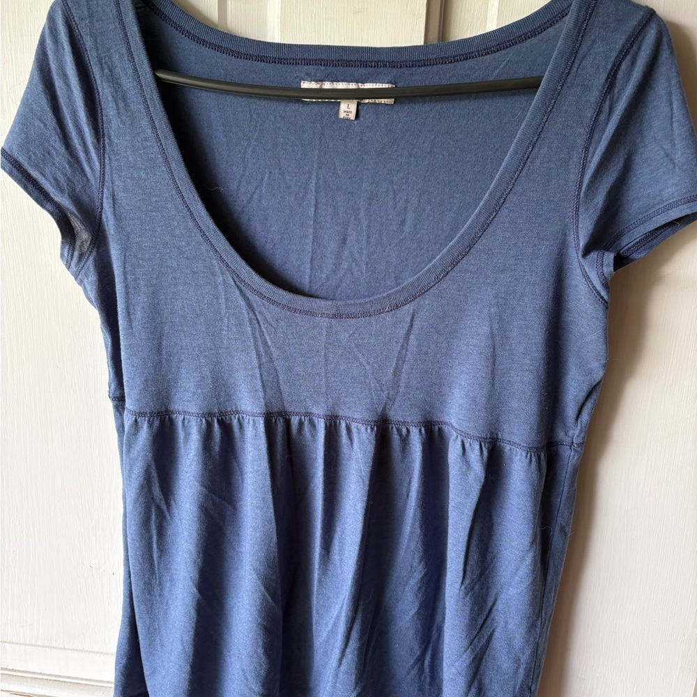 Abercrombie & Fitch Navy Short Sleeve Y2K